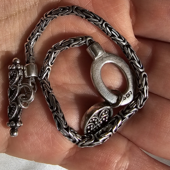 Sterling Byzantine Toggle Bracelet - Picture 4 of 4